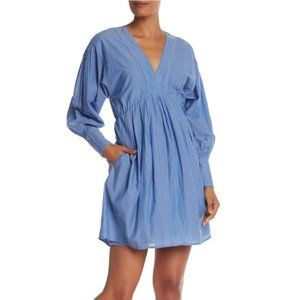 Joie Womens Robina Chambray Dress NWT Size XS Blue $295
